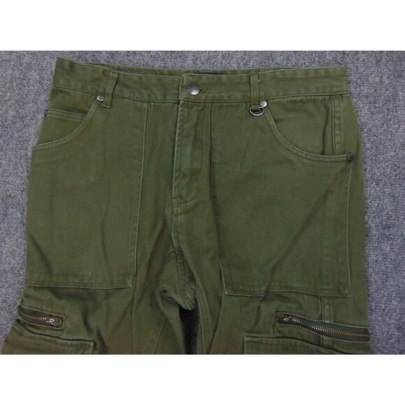 WES Cargo Pants Unisex 31x27 Green Pockets Sweden - Picture 9 of 13